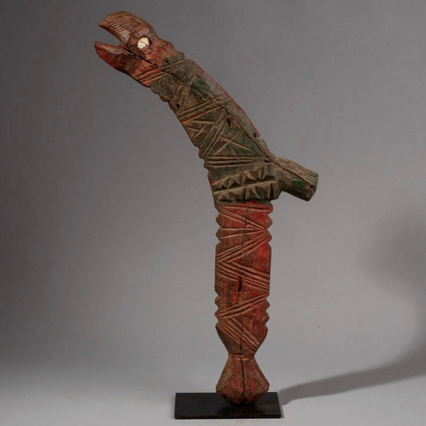 A LARGE POLYCHROME FISH PUPPET FROM NIGERIA ( No 1669)