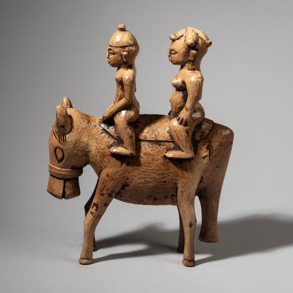 A LARGE HORSE + 2 RIDERS, SENOUFO TRIBE BURKINA FASO W AFRICA( No 1507)