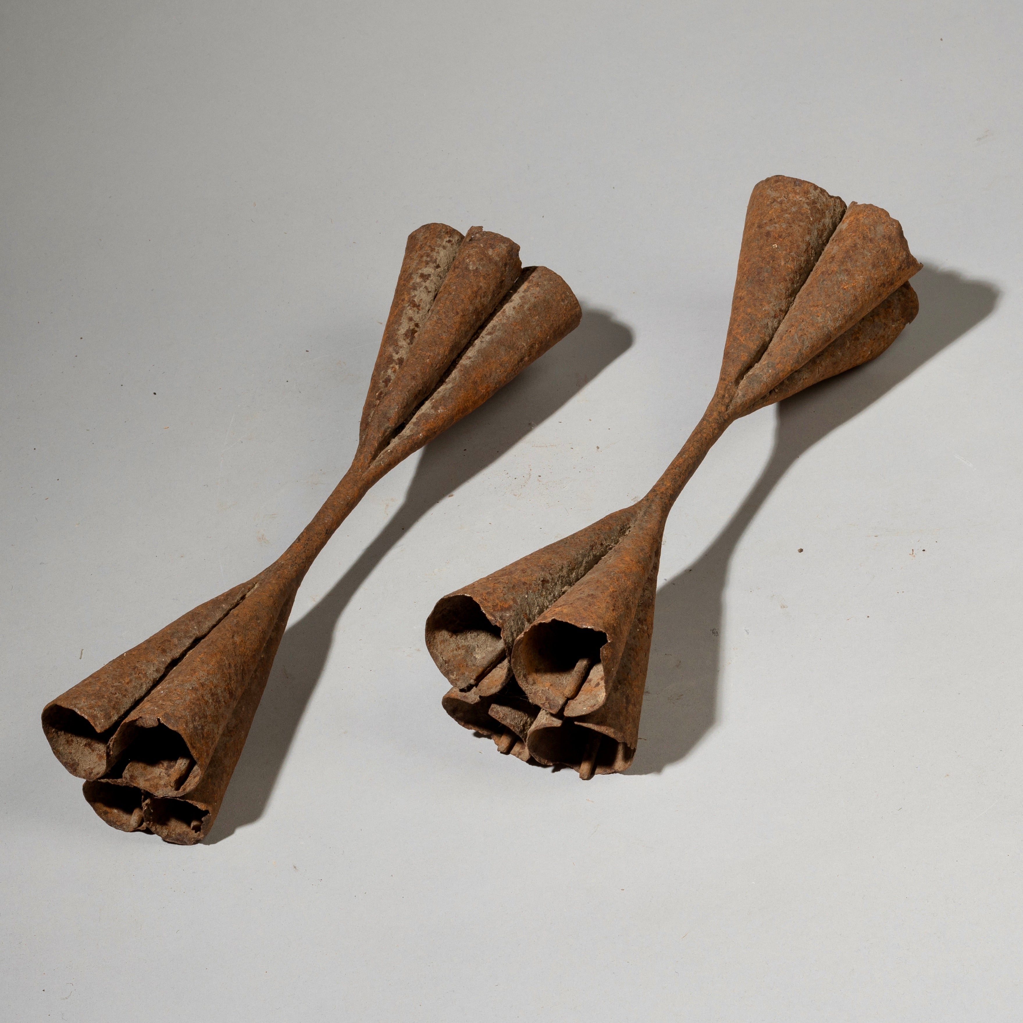 2 TRADITIONAL IRON BELLS FROM CAMEROON, W.AFRICA ( No 2096)