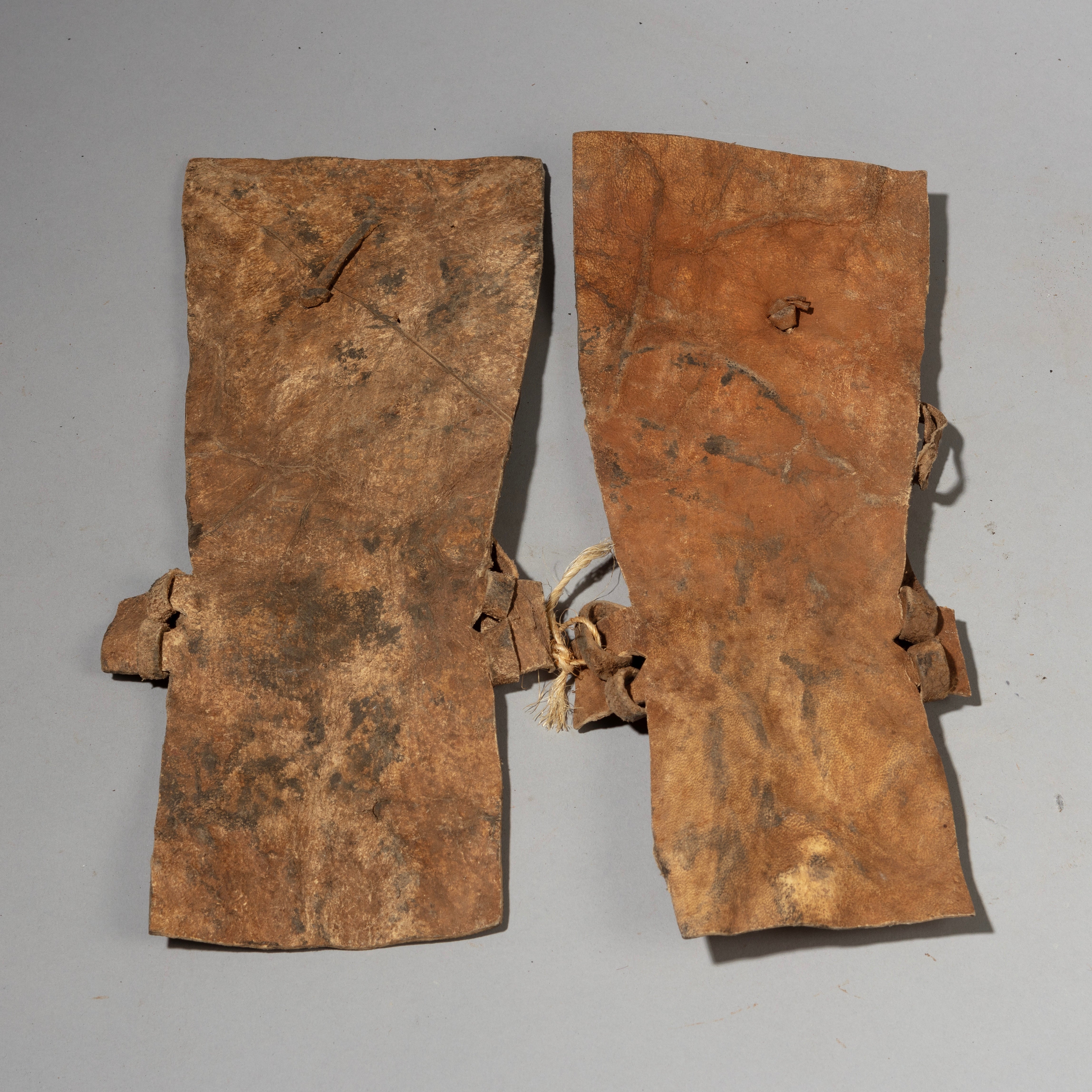 A SIMPLE PAIR OF LEATHER SHOES FROM AFRICA, EX UK COLL.( No 2141)