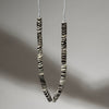 ZEBRA STRIPED GLASS BEAD NECKLACE FROM JAVA INDONESIA ( No 2137)