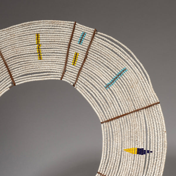 AN EXTRA LARGE SPATIAL BEADED NECKLACE / COLLAR FROM MAASAI TRIBE OF KENYA ( No 2183)