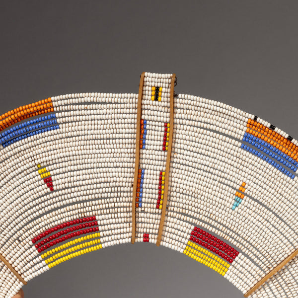 AN EXTRA LARGE TRADITIONAL BEADED NECKLACE / COLLAR FROM MAASAI TRIBE OF KENYA ( No 2184)