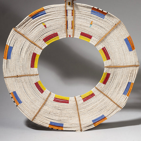 AN EXTRA LARGE TRADITIONAL BEADED NECKLACE / COLLAR FROM MAASAI TRIBE OF KENYA ( No 2184)