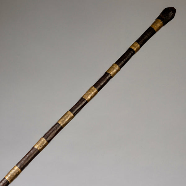A LOVELY LATUKU STAFF WITH BRASS STRIPES, EAST AFRICA ( No 2222)