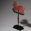 A ROMANTIC LEATHER +HORN HORSE SHADOW PUPPET, INDONESIA ( No 1923)