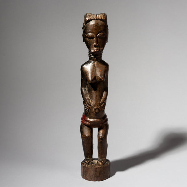 A DETAILED SPIRIT PARTNER FROM THE BAULE TRIBE OF IVORY COAST, WEST AFRICA ( No 1356)