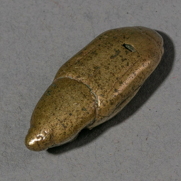 A NATURAL CAST 19THC BEETLE GOLD WEIGHT FROM THE AKAN REGION (No 1049)