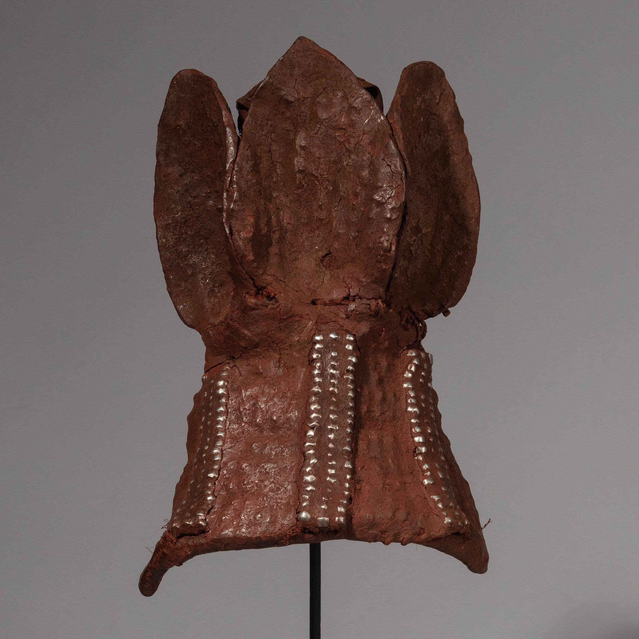 A THREE EARRED HEADDRESS FROM THE HIMBA TRIBE OF NAMIBIA SW AFRICA ( No 965)