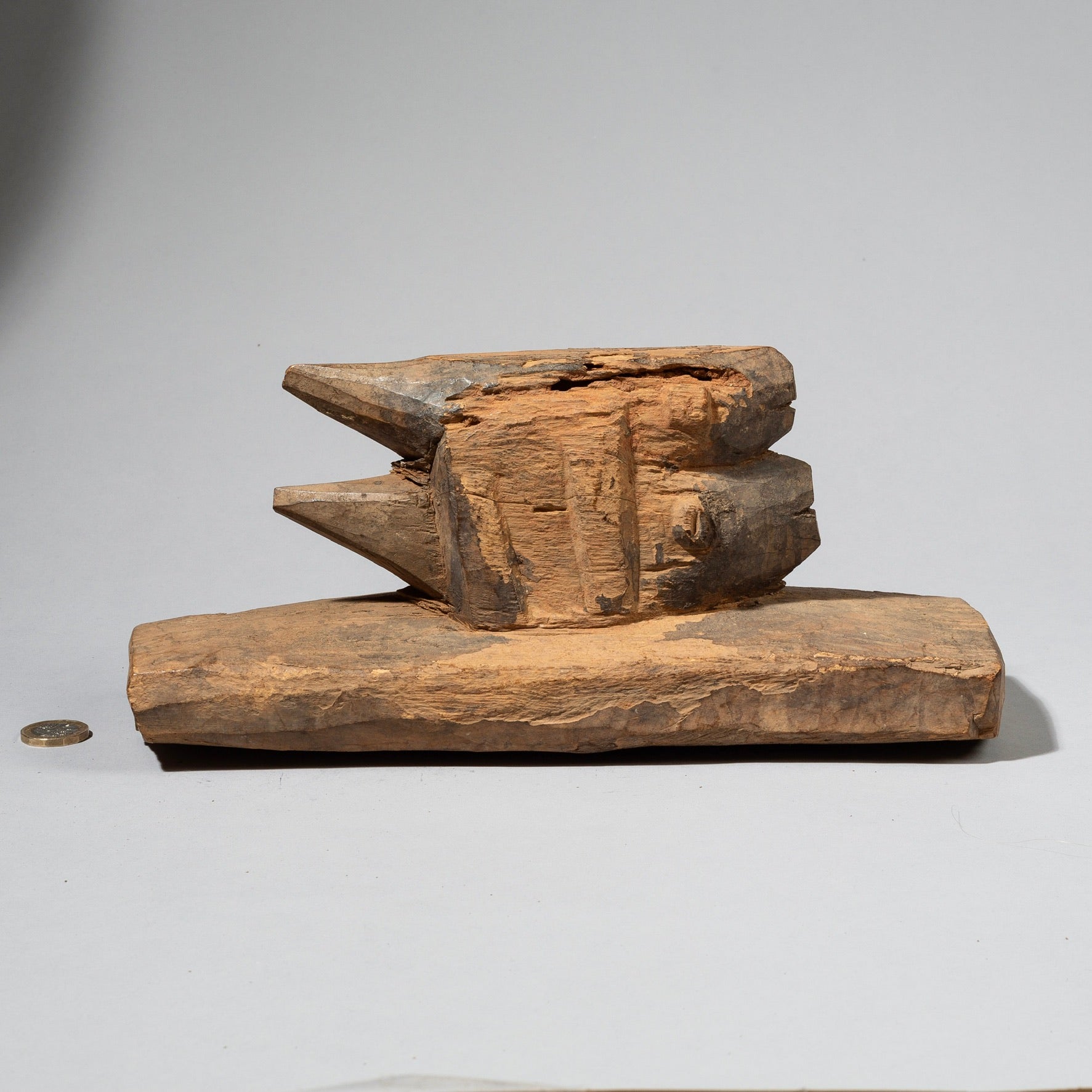A CUTE PAIR OF LOBI CHAMELEON NATURE SPIRITS FROM BURKINA FASO (No 4025)