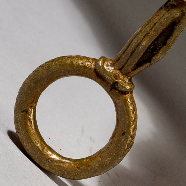 A LONG BRONZE RING FROM THE BAMILEKE TRIBE OF CAMEROON W.AFRICA ( No 1006)
