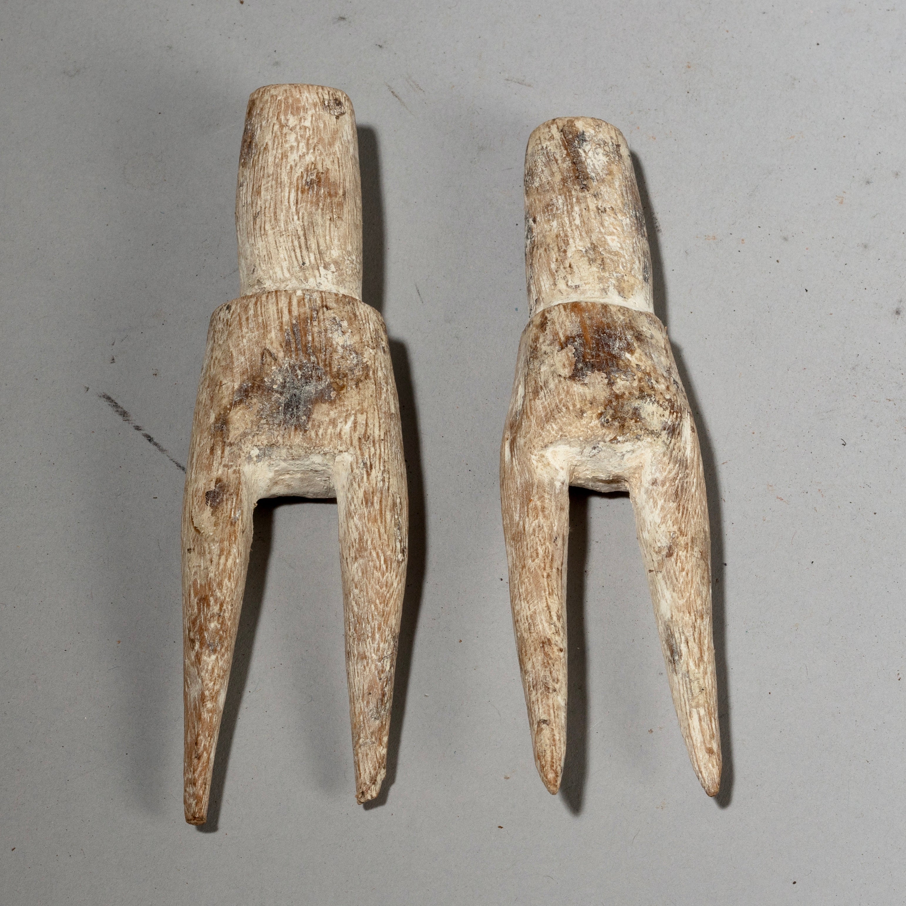 A PAIR OF RARE ANCESTOR FIGURES, ADAN TRIBE OF GHANA WEST AFRICA( No 1791)