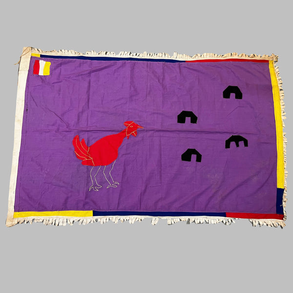 A RARE ROOSTER ASAFO FLAG FROM FANTE TRIBE OF GHANA W.AFRICA (No 1705 )