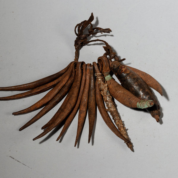 A FANTASTICALLY SCULPTURAL IRON CURRENCY CLUSTER, KIRDI TRIBE OF CAMEROON W.AFRICA ( No 1742)