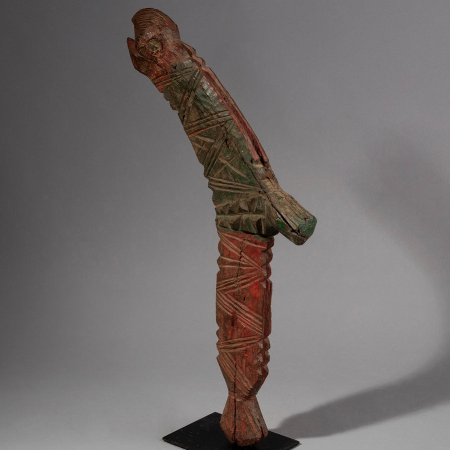 A LARGE POLYCHROME FISH PUPPET FROM NIGERIA ( No 1669)