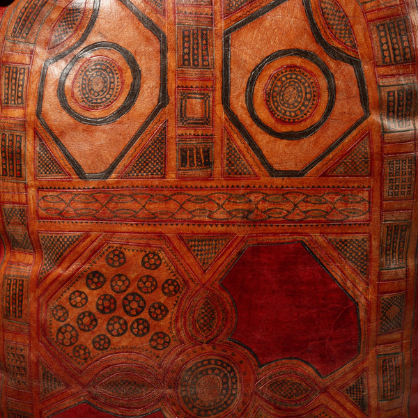A LONG LEATHER CUSHION FROM THE TUAREG TRIBE OF NIGER, SAHARA ( No 1533)