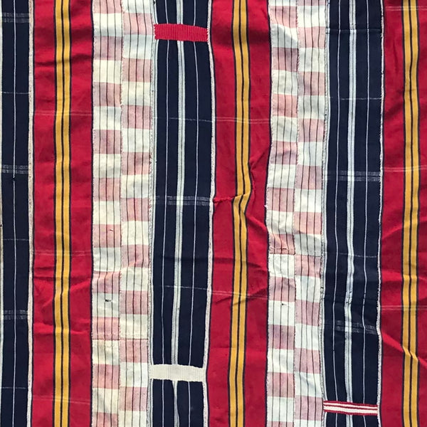 A GRAPHIC AND COLOURFUL CLOTH, EWE TRIBE GHANA ( No 1682 )