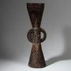 AN OLD ENGRAVED WOODEN DRUM FROM PAPUA NEW GUINEA EX UK COLL.( No 1480 )