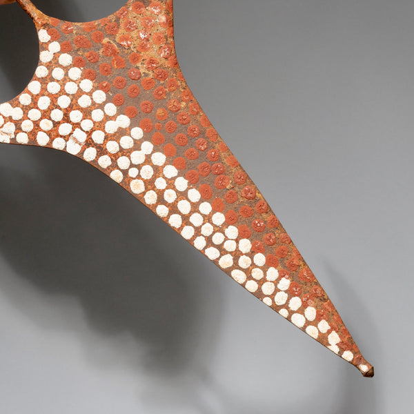 A PIGMENT DOTTED IRON CURRENCY SPEAR FROM THE CONGO ( No 1593)