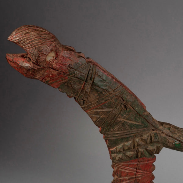 A LARGE POLYCHROME FISH PUPPET FROM NIGERIA ( No 1669)