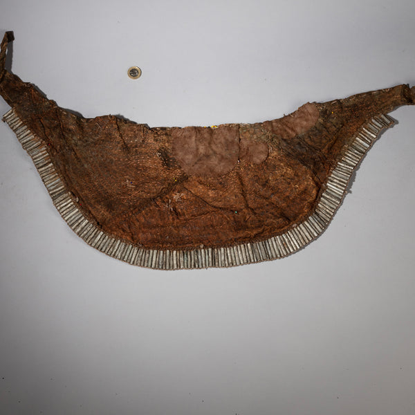 A SHAPELY + GRAPHIC BEAD LEATHER APRON, TOPOSA TRIBE EAST AFRICA ( No 1801)