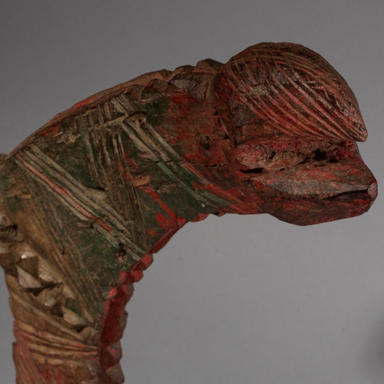 A LARGE POLYCHROME FISH PUPPET FROM NIGERIA ( No 1669)