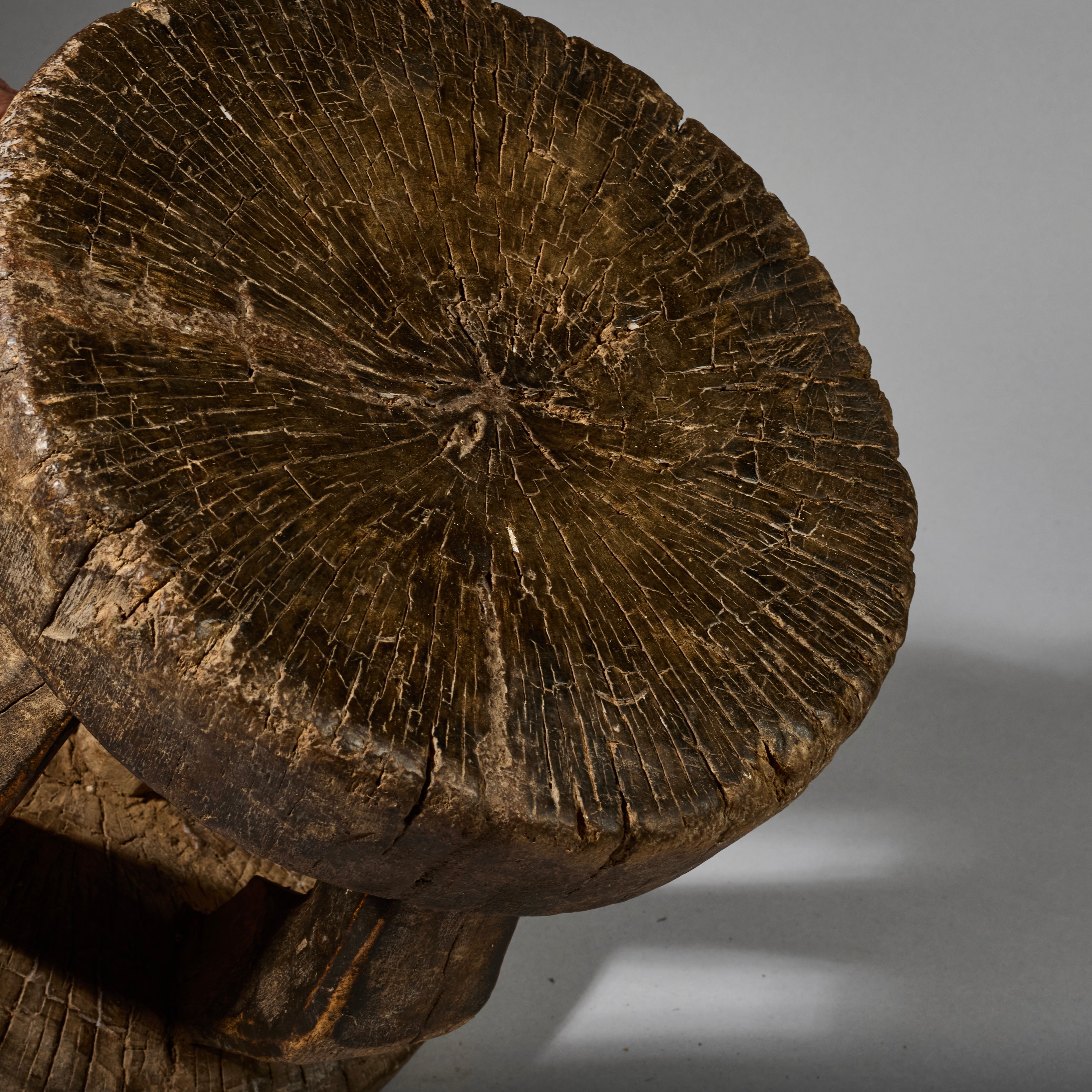 A SOLID GEOMETRIC STOOL FROM THE DOGON TRIBE OF MALI WEST AFRICA( No 6212)