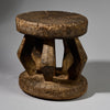 A SOLID GEOMETRIC STOOL FROM THE DOGON TRIBE OF MALI WEST AFRICA( No 6212)