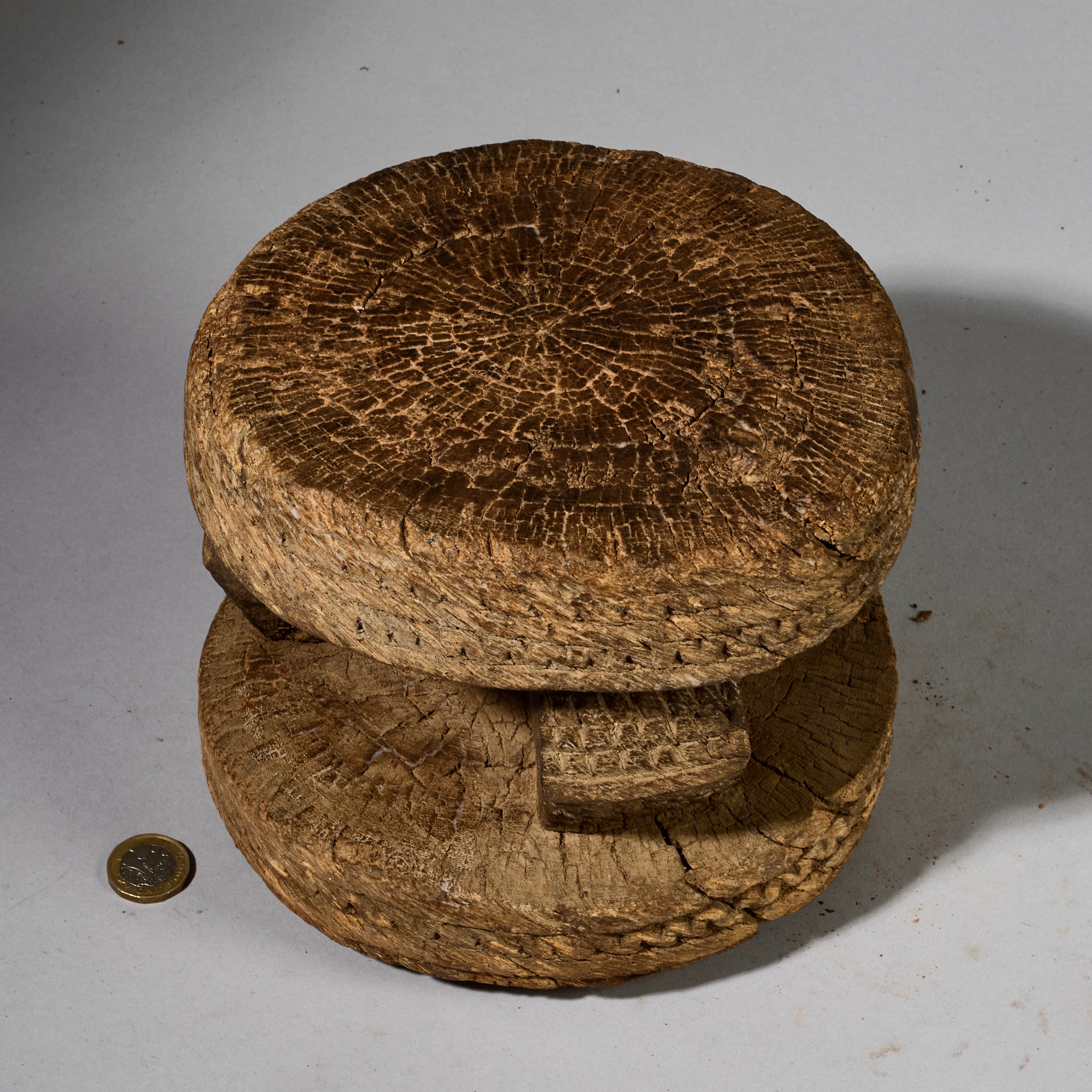 A MINATURE GEOMETRIC,SMALL  ENGRAVED STOOL FROM DOGON TRIBE OF MALI W.AFRICA ( No 5198)