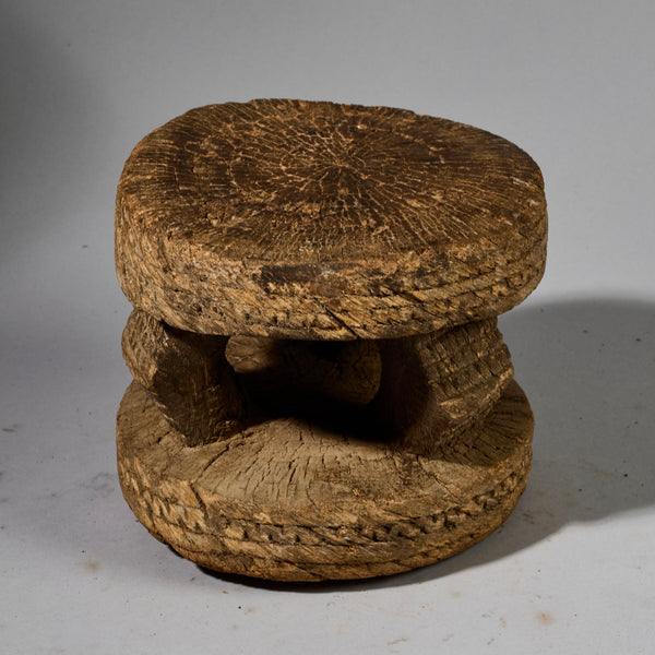 A MINATURE GEOMETRIC,SMALL  ENGRAVED STOOL FROM DOGON TRIBE OF MALI W.AFRICA ( No 5198)