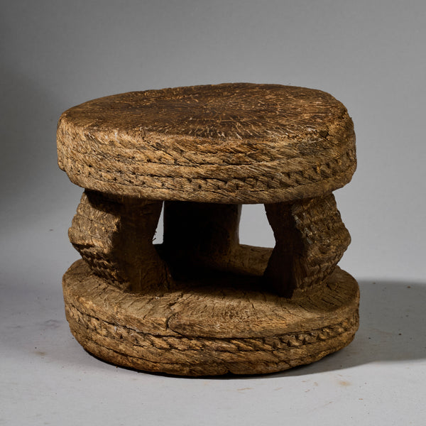 A MINATURE GEOMETRIC,SMALL  ENGRAVED STOOL FROM DOGON TRIBE OF MALI W.AFRICA ( No 5198)