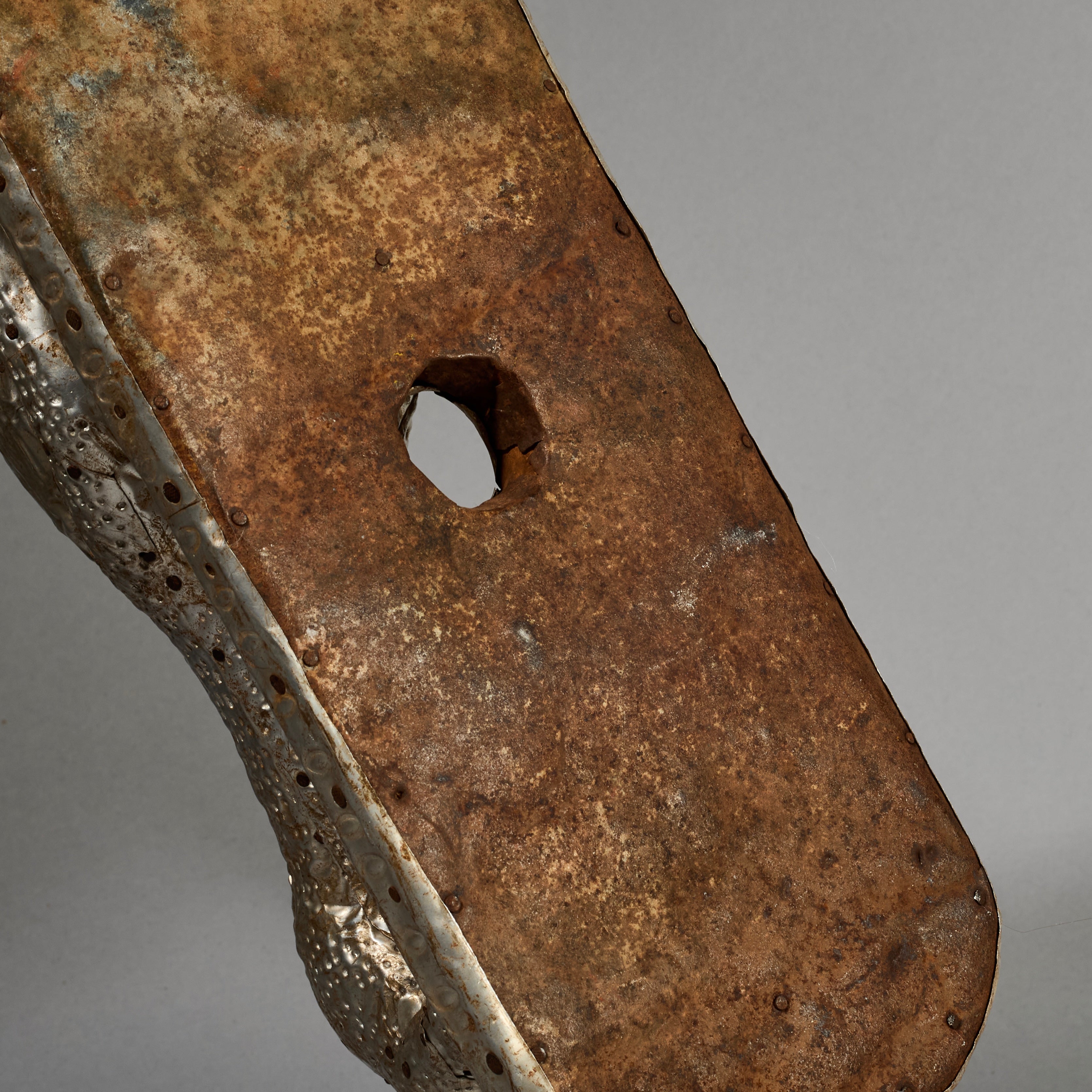 A RARE METAL COVERED LEOPARD PRESTIGE OBJECT , FON TRIBE OF BENIN, W.AFRICA( No 4642 ) (Copy)