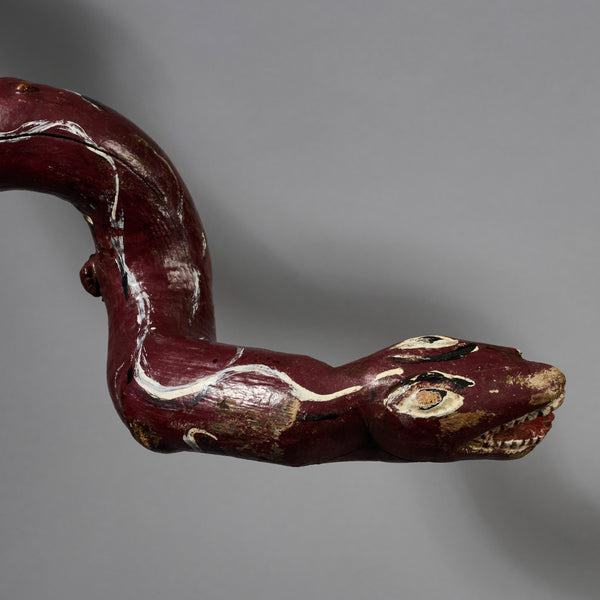 A UNIQUE SCULPTURAL TALL SNAKE TALISMAN FROM BURKINA FASO  ( No 6223)
