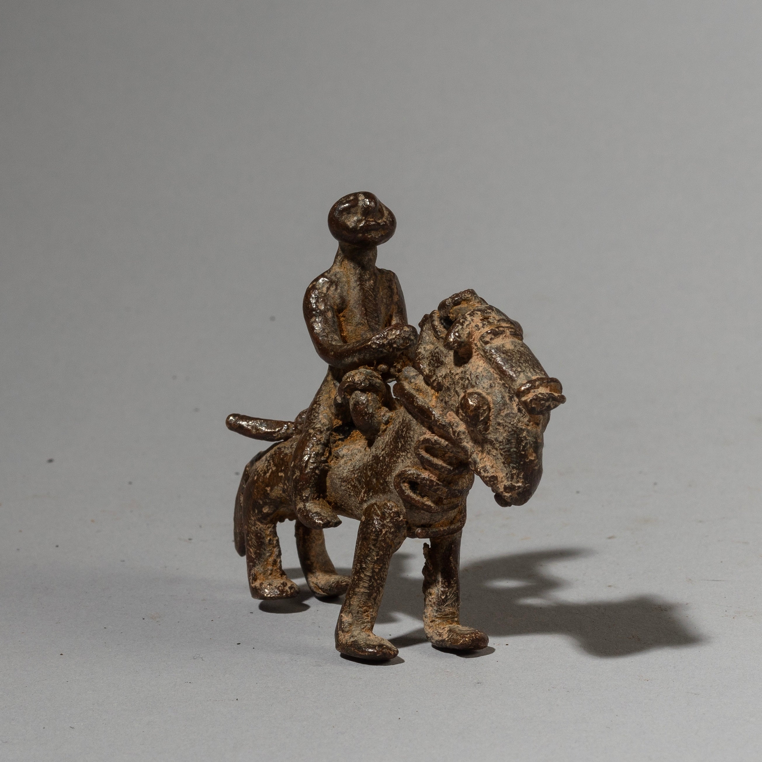 A UNIQUE HORSE + RIDER CHARM, SENOUFO TRIBE IVORY COAST ( No 2907 )