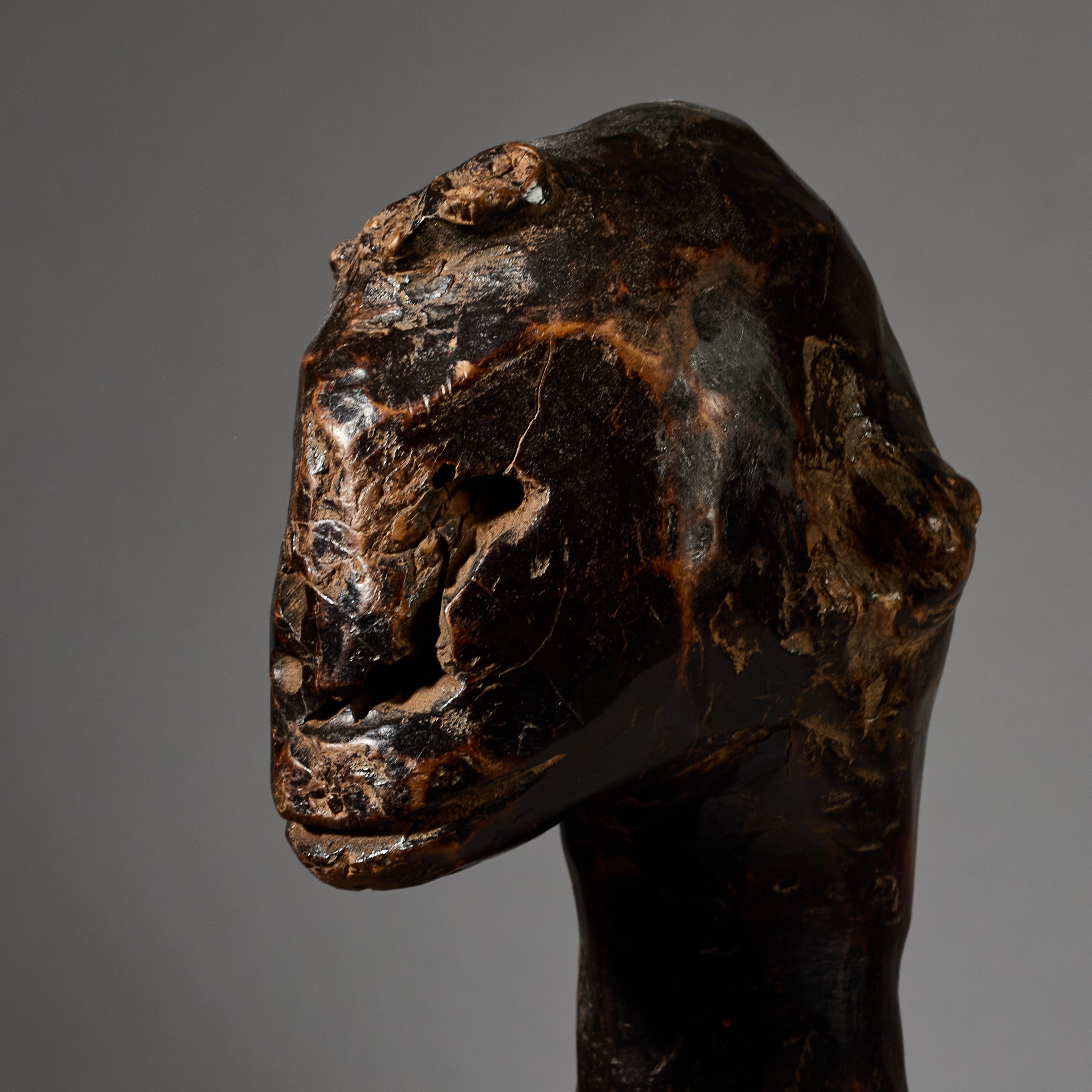 AN ORGANIC DEEPLY PATINATED BARI TRIBE CLUB FROM SUDAN  EAST.AFRICA ( No 6217)