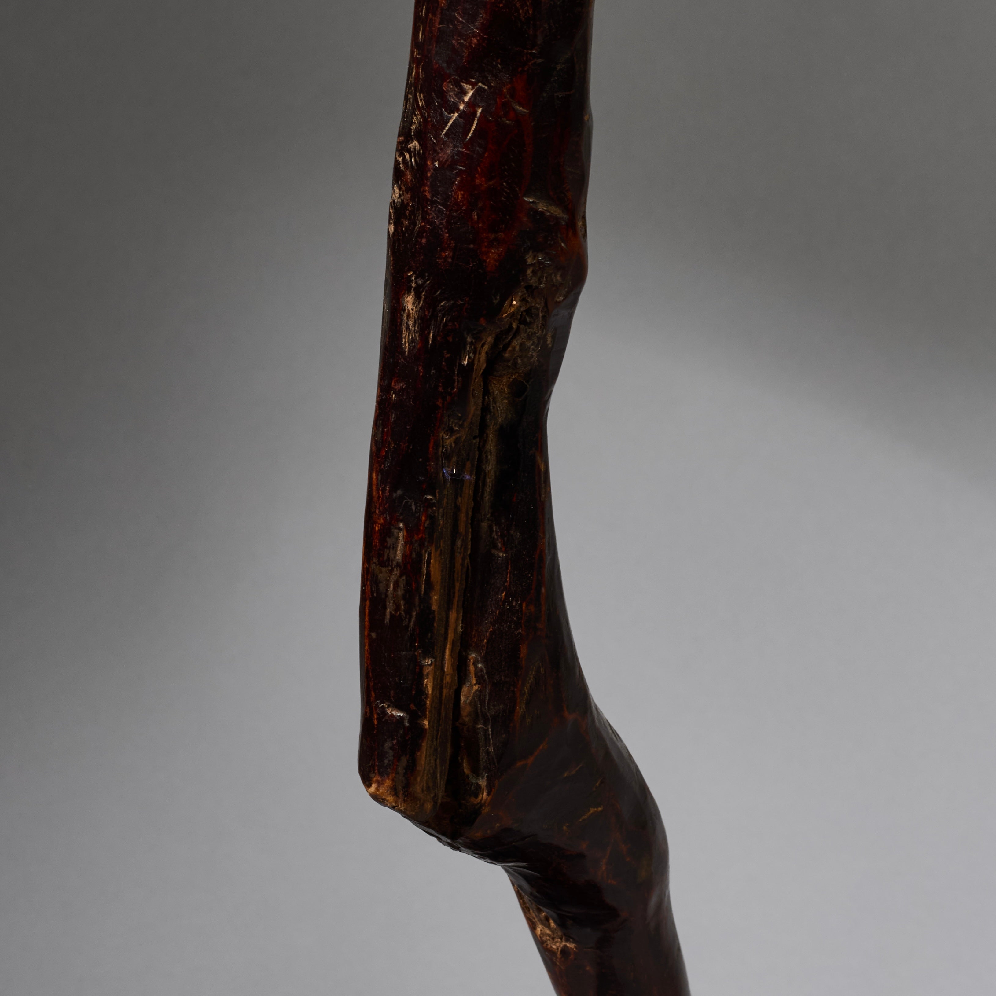 AN ORGANIC DEEPLY PATINATED BARI TRIBE CLUB FROM SUDAN  EAST.AFRICA ( No 6217)