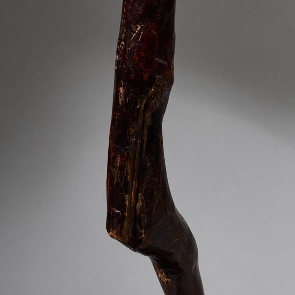 AN ORGANIC DEEPLY PATINATED BARI TRIBE CLUB FROM SUDAN  EAST.AFRICA ( No 6217)