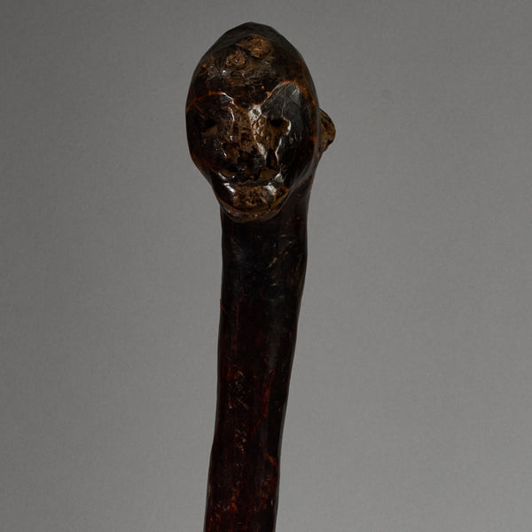 AN ORGANIC DEEPLY PATINATED BARI TRIBE CLUB FROM SUDAN  EAST.AFRICA ( No 6217)