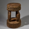 A SOLID GEOMETRIC  MEDIUM STOOL FROM THE DOGON TRIBE OF MALI WEST AFRICA( No 6258 )