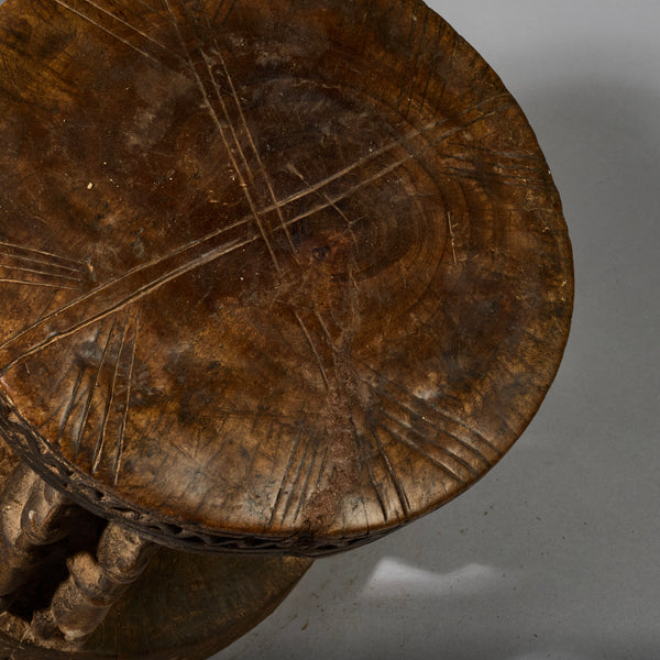 A LOVELY LARGE FIGURATIVE STOOL FROM THE DOGON TRIBE OF MALI WEST AFRICA( No 6282)