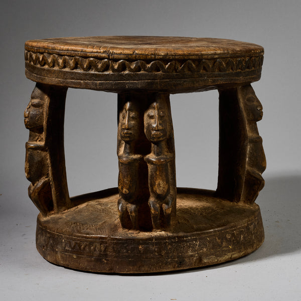 A LOVELY LARGE FIGURATIVE STOOL FROM THE DOGON TRIBE OF MALI WEST AFRICA( No 6282)
