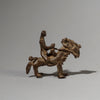 A UNIQUE HORSE + RIDER CHARM, SENOUFO TRIBE IVORY COAST ( No 2907 )