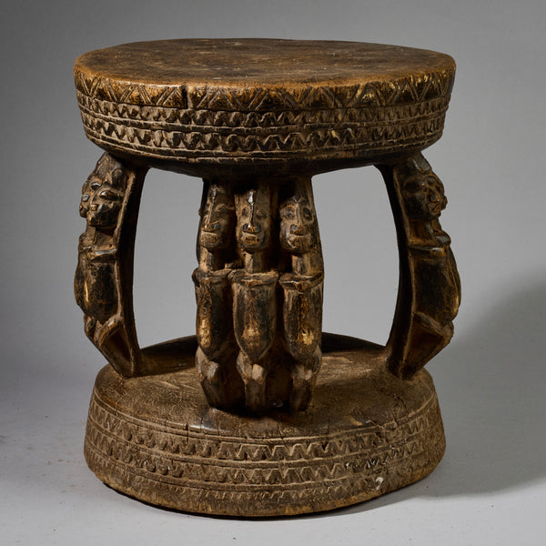 A LARGE FIGURATIVE STOOL FROM THE DOGON TRIBE OF MALI WEST AFRICA( No 6281)