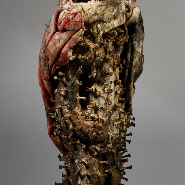 AN ANIMIST NAIL FETISH, EWE TRIBE OF GHANA WEST AFRICA( No 6255)