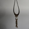 A CHARACTERFUL LEATHER TALISMAN GRIS GRIS NECKLACE, TUAREG TRIBE NIGER ( No 6248)