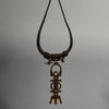 A CHARACTERFUL LEATHER TALISMAN GRIS GRIS NECKLACE, TUAREG TRIBE NIGER ( No 6248)