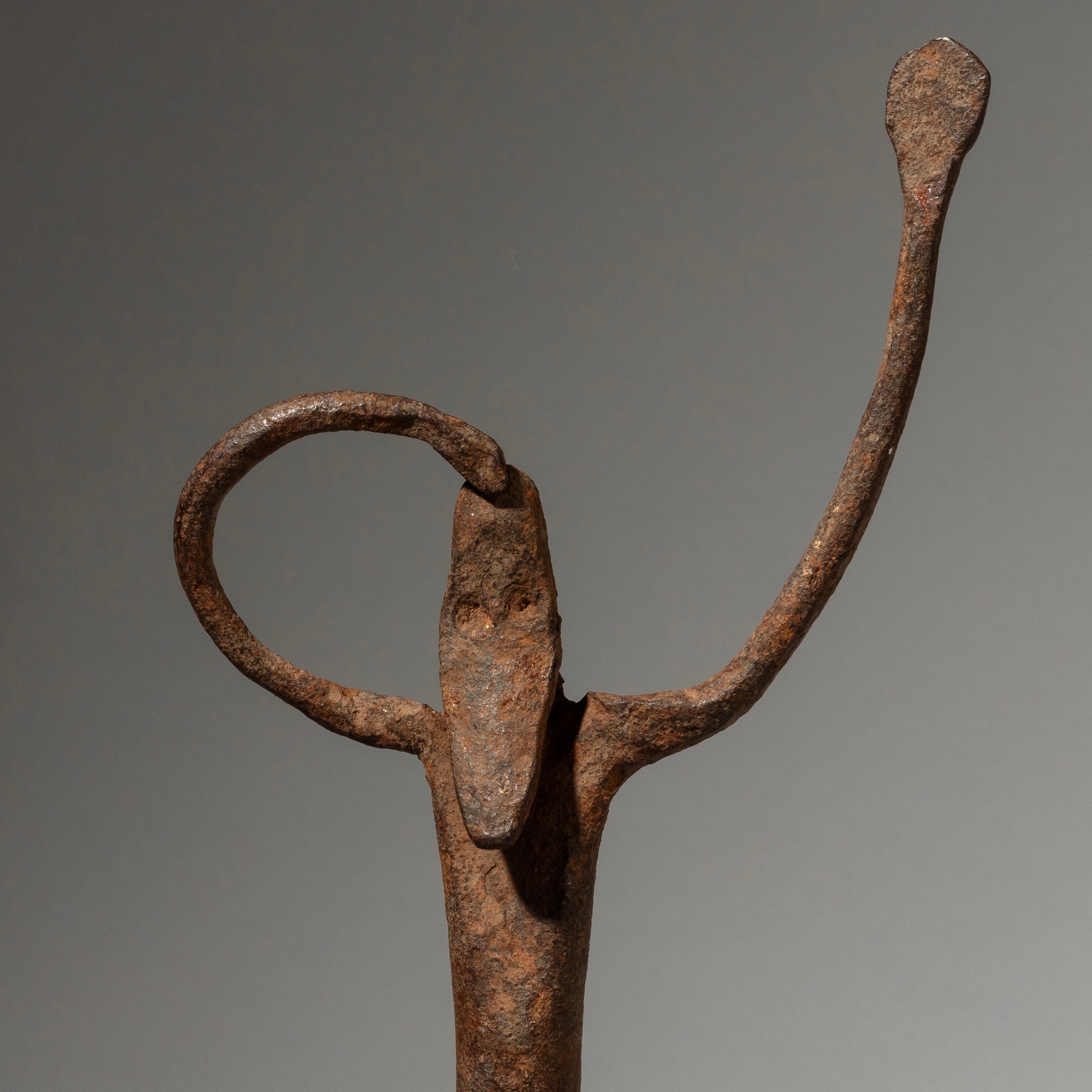 A TALL IRON FIGURE, FROM LOBI TRIBE BURKINA FASO ( No 2923 )