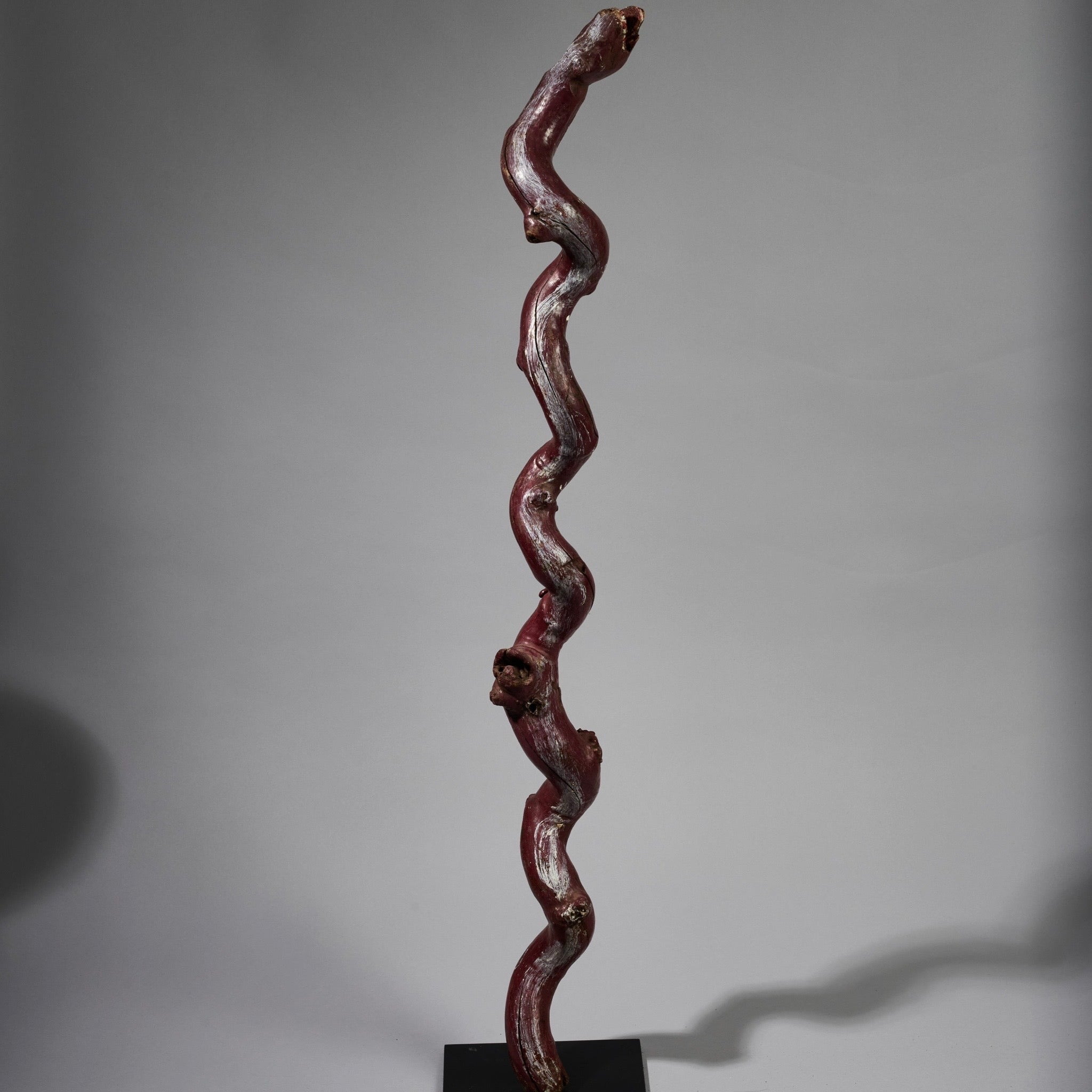 A UNIQUE SCULPTURAL TALL SNAKE TALISMAN FROM BURKINA FASO  ( No 6223)
