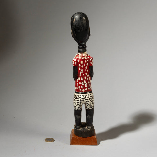 A PRETTY POLKA DOT BAULE COLON FIGURE, IVORY COAST EX UK COLL. ( No 2891 )