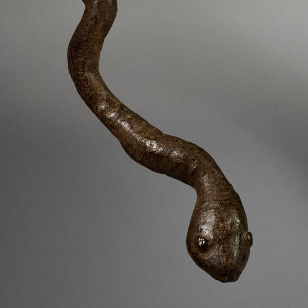 A CUTE WOODEN SNAKE TALISMAN, PARE TRIBE TANZANIA, E.AFRICA ( No 6261)
